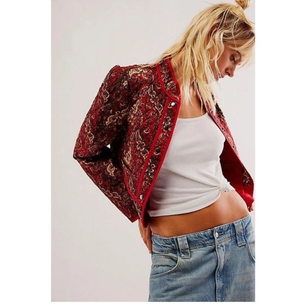 Free People Zoey Jacket In Cherry Small